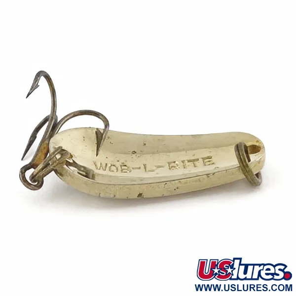 Vintage  Acme Wob-L-Rite, 3/16oz gold fishing spoon #23964