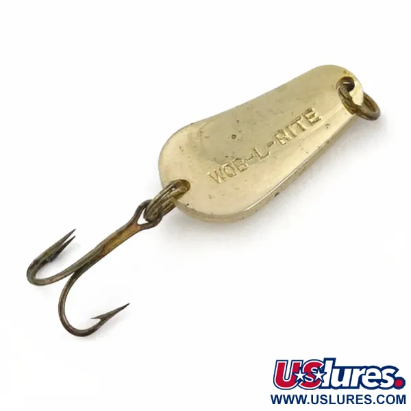 Vintage  Acme Wob-L-Rite, 3/16oz gold fishing spoon #23964