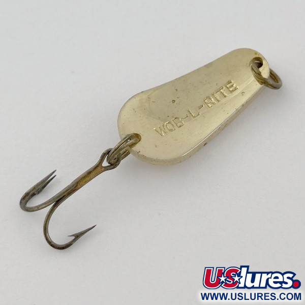 Vintage  Acme Wob-L-Rite, 3/16oz gold fishing spoon #23964