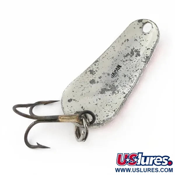 Vintage  Dura-Pak  Dura Pack Spoon japan, 1/4oz nickel/white/red fishing spoon #23965