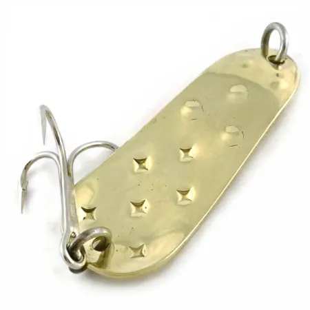 Vintage Luhr Jensen Alpena Diamond, 1/2oz nickel/green fishing spoon #23966