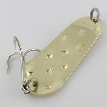 Vintage Luhr Jensen Alpena Diamond, 1/2oz nickel/green fishing spoon #23966