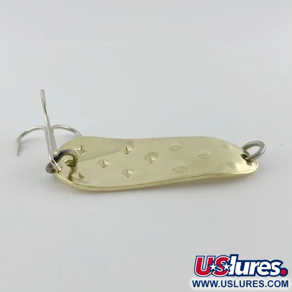 Vintage   Luhr Jensen Alpena Diamond, 1/2oz nickel/green fishing spoon #23966