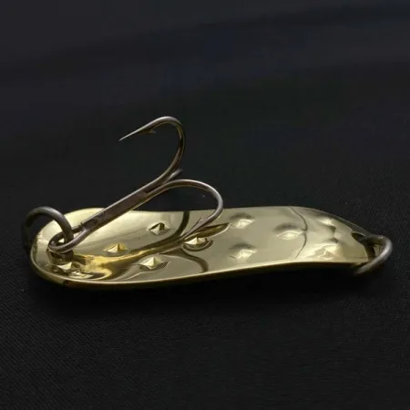 Vintage Luhr Jensen Alpena Diamond, 1/2oz nickel/green fishing spoon #23966