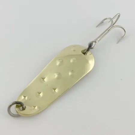 Vintage Luhr Jensen Alpena Diamond, 1/2oz nickel/green fishing spoon #23966