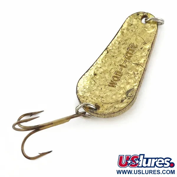 Vintage  Acme Wob-L-Rite Crystal, 1/2oz gold Crystal fishing spoon #23975