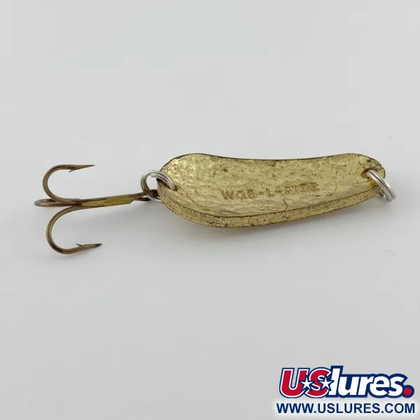 Vintage  Acme Wob-L-Rite Crystal, 1/2oz gold Crystal fishing spoon #23975