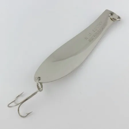 Vintage K-B Bait K-B Spoon Lucky Superior, 3/5oz nickel fishing spoon #23976