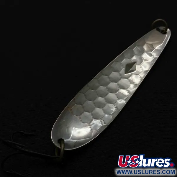 Vintage   Luhr Jensen Diamond King 4, 1/2oz nickel fishing spoon #23978