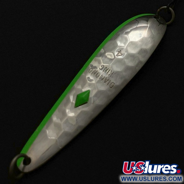 Vintage   Luhr Jensen Diamond King 4, 1/2oz nickel fishing spoon #23978