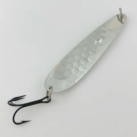Vintage Luhr Jensen Diamond King 4, 1/2oz nickel fishing spoon #23978