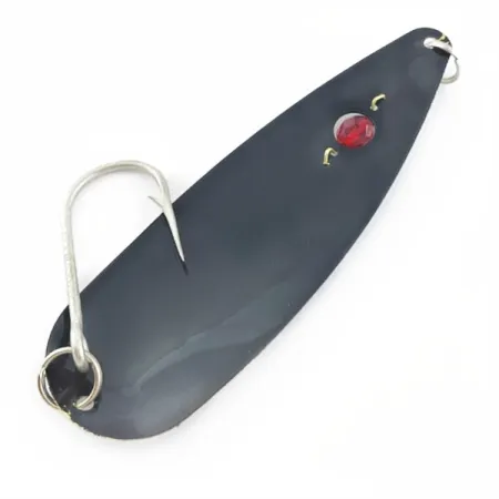 Vintage Red Eye Lures Red Eye Evil Eye, 2/3oz black fishing spoon #23980