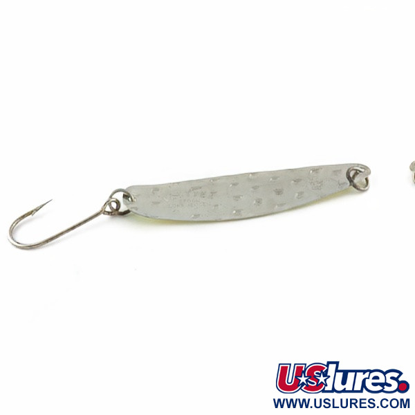 Vintage   Luhr Jensen Flutter Spoon 35, 1/4oz silver fishing spoon #23981