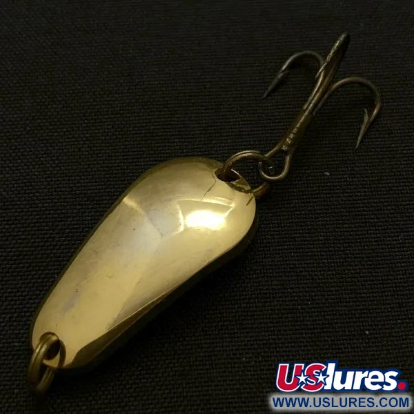 Vintage  Acme Wob-L-Rite, 3/16oz gold fishing spoon #23982