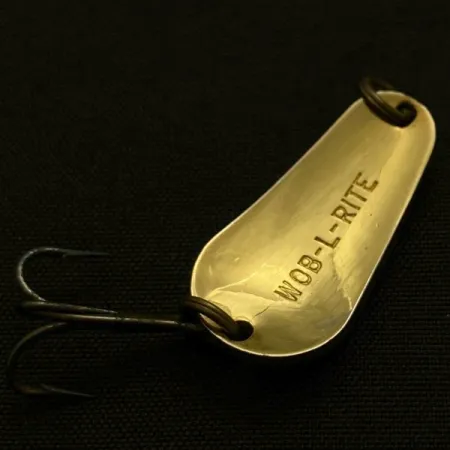 Vintage Acme Wob-L-Rite, 3/16oz gold fishing spoon #23982