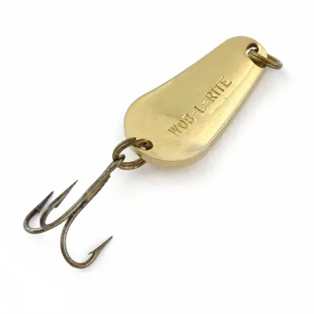 Vintage Acme Wob-L-Rite, 3/16oz gold fishing spoon #23982