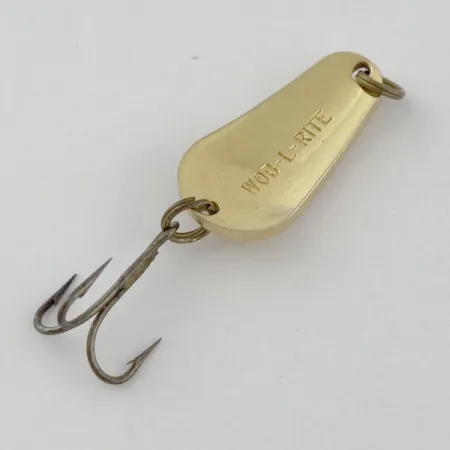 Vintage Acme Wob-L-Rite, 3/16oz gold fishing spoon #23982