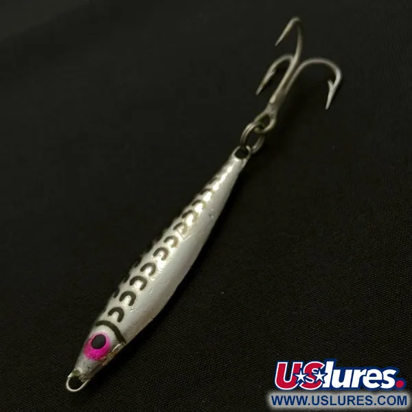 Vintage  Mann's Bait  Mann's Mann O Lure jig​, 1/2oz Nickel fishing spoon #23984