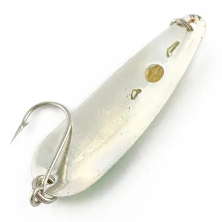 Vintage Red Eye Lures Red Eye Evil Eye Glow, 3/16oz nickel/white/ Glow - glows in the dark fishing spoon #23986