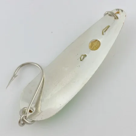 Vintage Red Eye Lures Red Eye Evil Eye Glow, 3/16oz nickel/white/ Glow - glows in the dark fishing spoon #23986