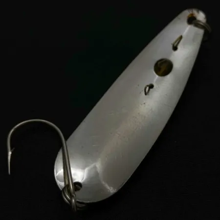 Vintage Red Eye Lures Red Eye Evil Eye Glow, 3/16oz nickel/white/ Glow - glows in the dark fishing spoon #23986