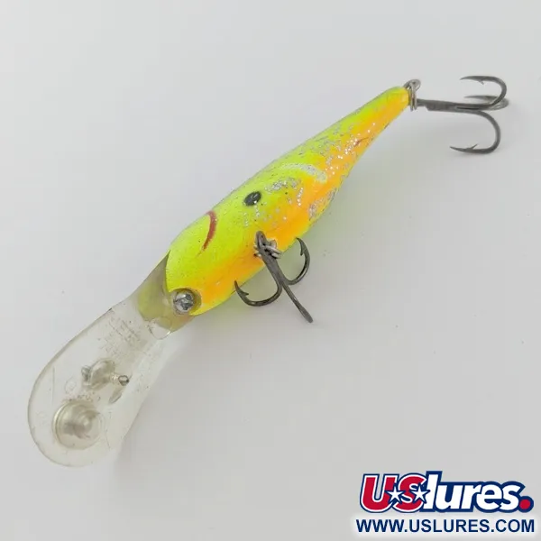 Vintage   Rebel Double Deep Shad, 3/16oz Chartreuse fishing lure #23991