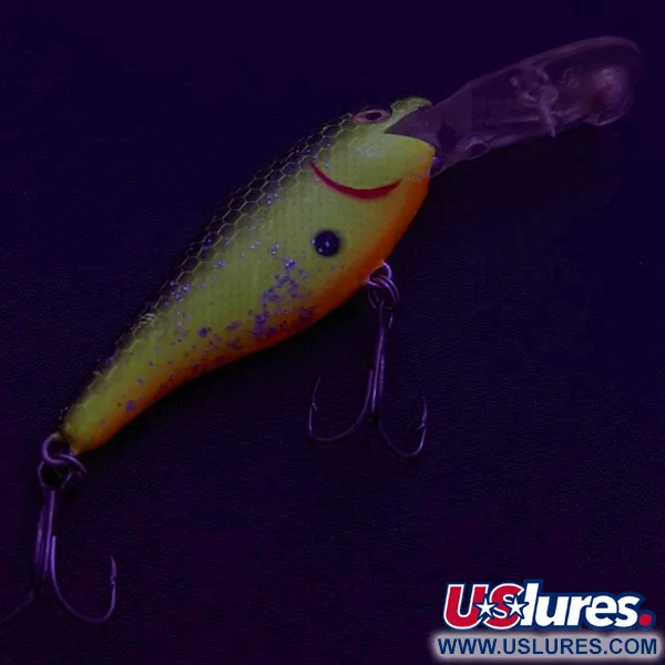 Vintage   Rebel Double Deep Shad, 3/16oz Chartreuse fishing lure #23991