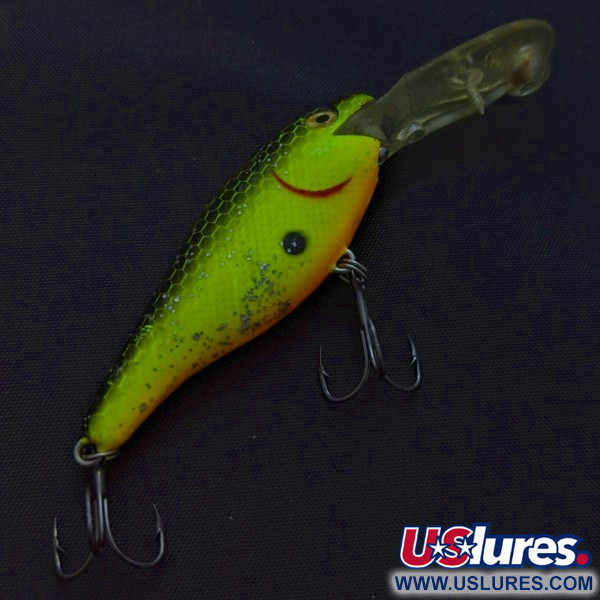 Vintage   Rebel Double Deep Shad, 3/16oz Chartreuse fishing lure #23991