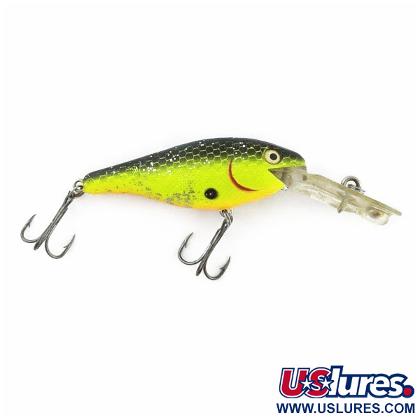 Vintage   Rebel Double Deep Shad, 3/16oz Chartreuse fishing lure #23991