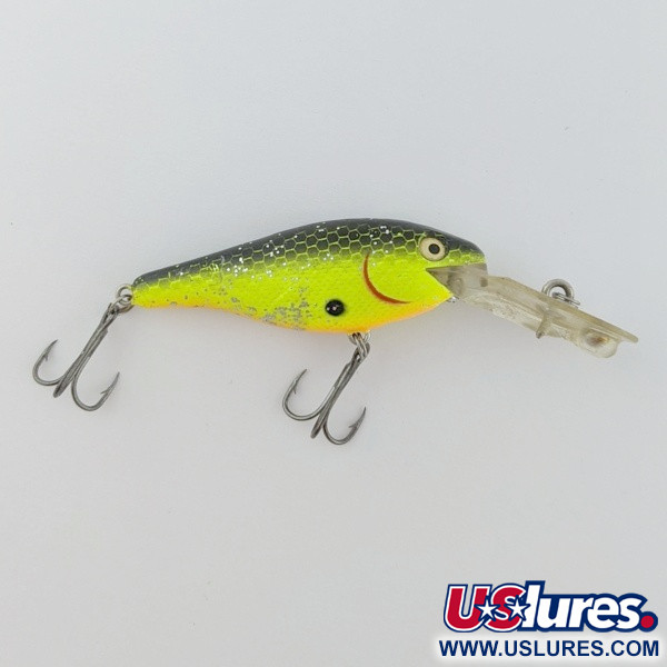 Vintage   Rebel Double Deep Shad, 3/16oz Chartreuse fishing lure #23991
