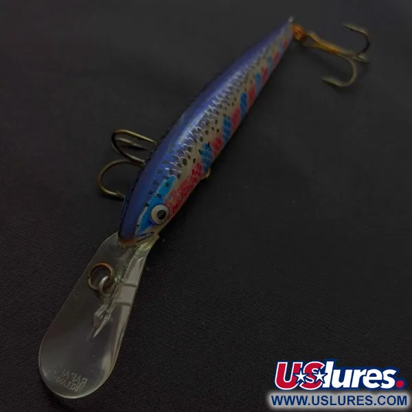Vintage   Rapala Down Deep Husky Jerk DHJ10, 2/5oz  Rainbow Trout fishing lure #23994