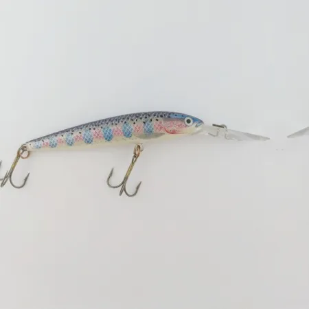 Vintage Rapala Down Deep Husky Jerk DHJ10, 2/5oz  Rainbow Trout fishing lure #23994