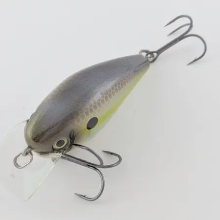 Vintage Strike King KVD 1.5 Silent square bill, 2/5oz Olive Sexy Shad fishing lure #23995