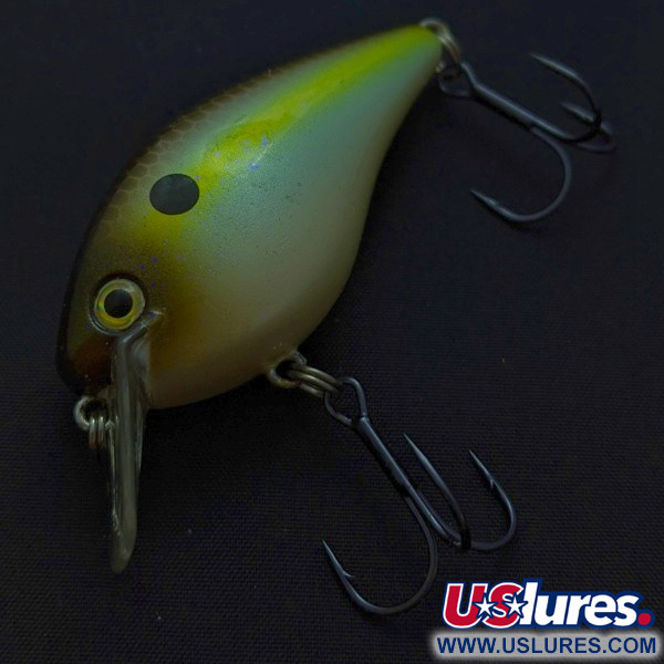 Vintage   Strike King KVD 1.5 Silent square bill, 2/5oz Olive Sexy Shad fishing lure #23995