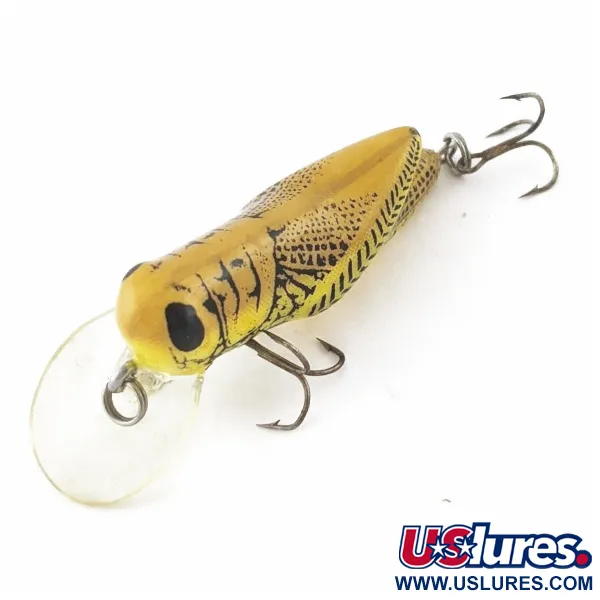 Vintage   Rebel Crickhopper Ultralight, 3/32oz Yellow Grasshopper fishing lure #23997