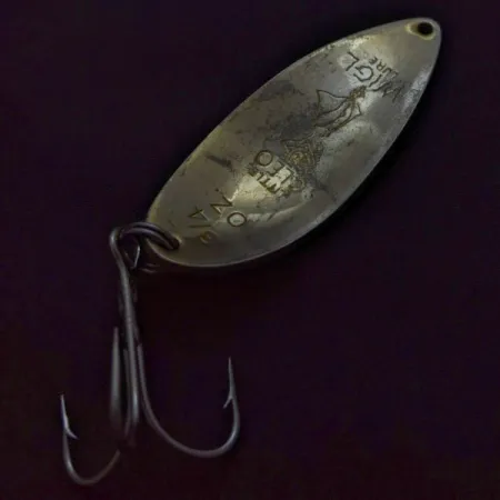 Vintage Seneca Little Cleo (Hula Girl), 3/4oz gold fishing spoon #24002