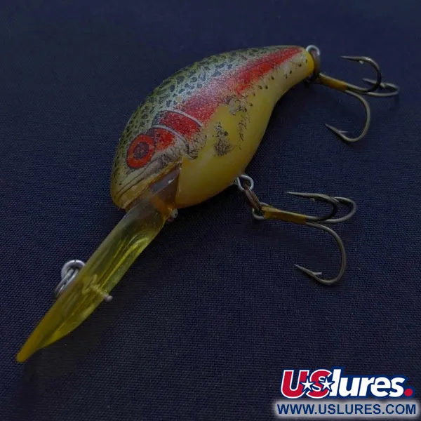Vintage   Rebel Deep Wee R, 1/3oz Brown Trout fishing lure #24004