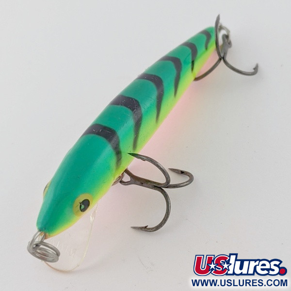 Vintage   Rapala Husky Jerk 7, 1/4oz FT (Fire Tiger) fishing lure #24008