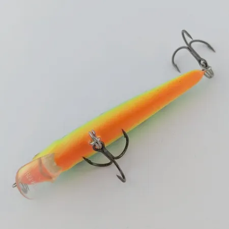 Vintage Rapala Husky Jerk 7, 1/4oz FT (Fire Tiger) fishing lure #24008