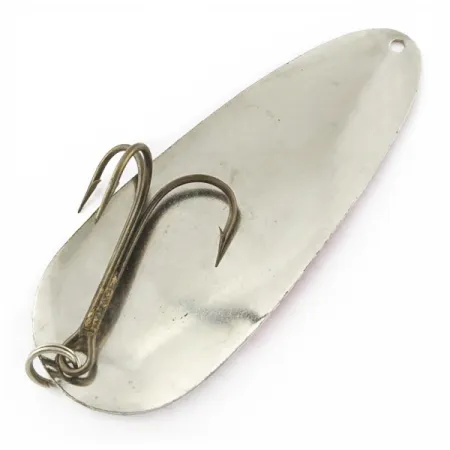 Vintage Lindy / Little Joe Lindy Gator , 1 2/3oz red/white/nickel fishing spoon #24009
