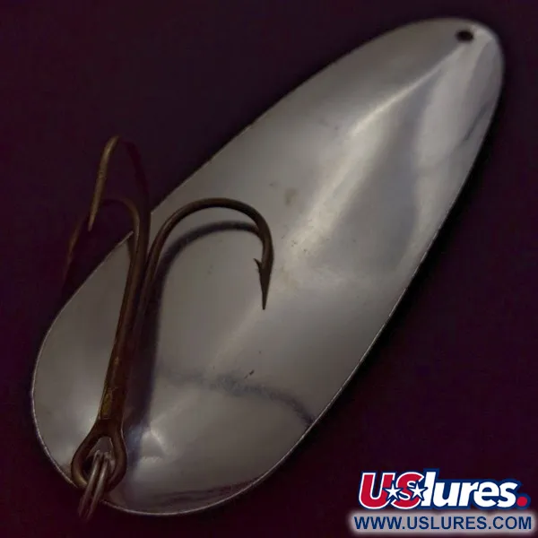 Vintage  Lindy / Little Joe Lindy Gator , 1 2/3oz red/white/nickel fishing spoon #24009
