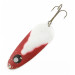 Vintage  Lindy / Little Joe Lindy Gator , 1 2/3oz red/white/nickel fishing spoon #24009