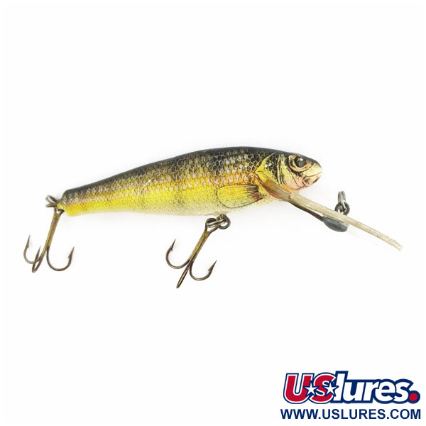 Vintage  Bagley Bait Bagley Balsa Small Fry Perch, 1/2oz Perch fishing lure #24010