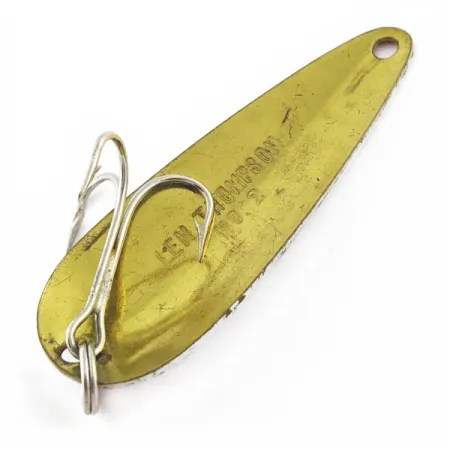 Vintage  Len Thompson #2, 1oz red/gold fishing spoon #24013