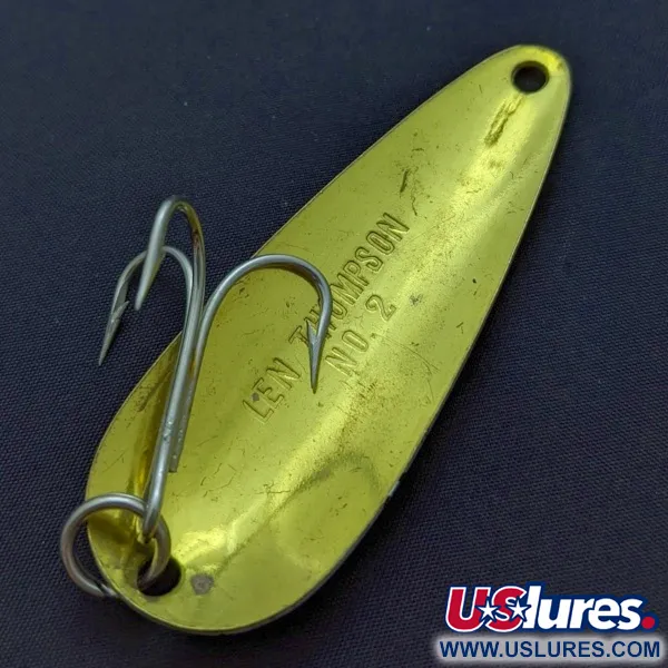Vintage    Len Thompson #2, 1oz red/gold fishing spoon #24013