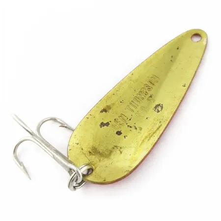 Vintage  Len Thompson #2, 1oz red/gold fishing spoon #24014