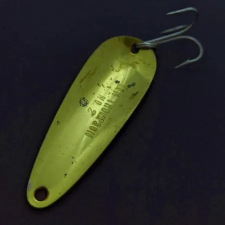 Vintage  Len Thompson #2, 1oz red/gold fishing spoon #24014