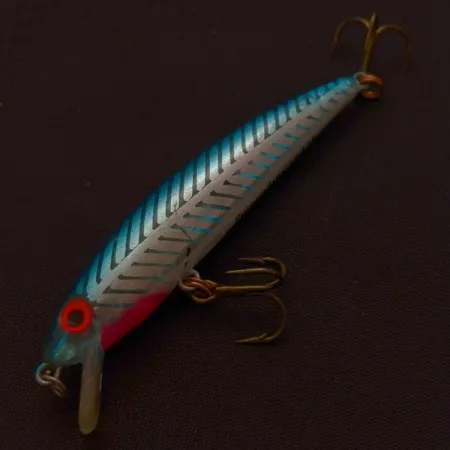 Vintage Rebel Ghost Minnow, 1/8oz blue fishing lure #24015