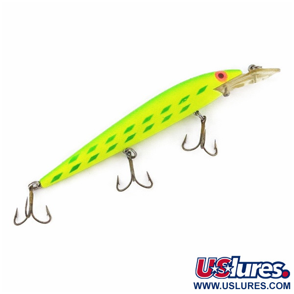 Vintage   Rebel Fastrac  F12, 2/5oz green fishing lure #24016