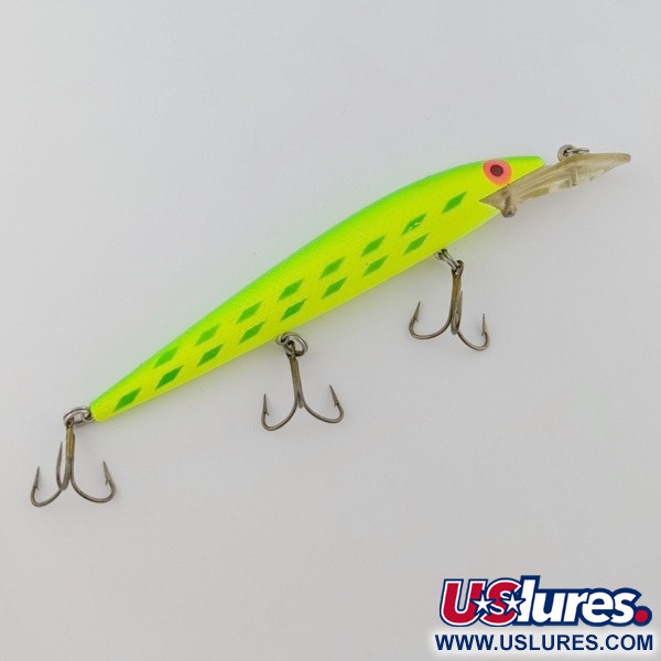 Vintage   Rebel Fastrac  F12, 2/5oz green fishing lure #24016